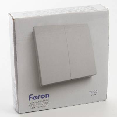 Выключатель беспроводной двухклавишный Feron Saffit TM82 41129 фото