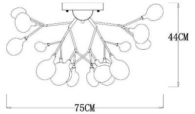 Потолочная люстра Arte Lamp Candy A7274PL-27WH фото
