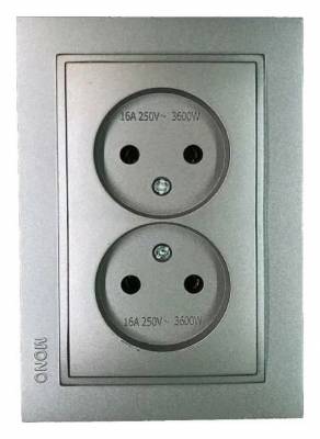 Розета двойная без заземления Mono Electric Despina 102-242405-121 фото