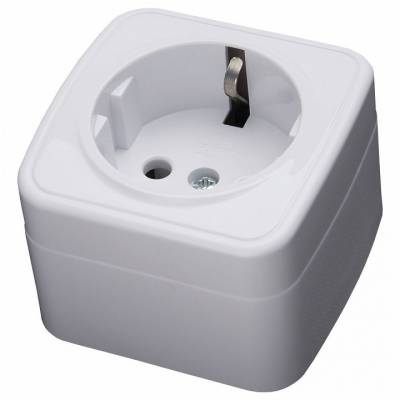 Розетка с заземлением Stekker Basic 39033 фото