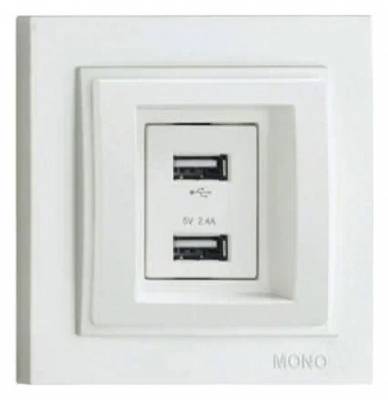 Розетка USB Mono Electric Despina 102-170005-178 фото