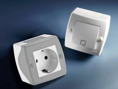 Выключатель проходной одноклавишный Mono Electric Octans IP20 104-020001-109 фото